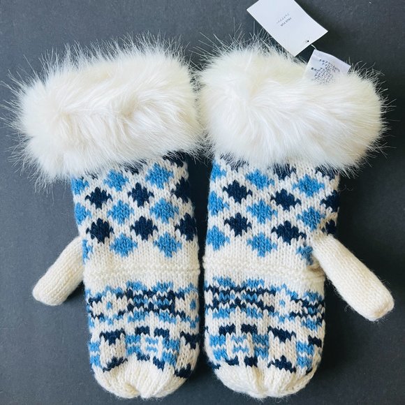 LANDS' END Women's Knit Mittens NWT Size L-XL - Picture 7 of 7